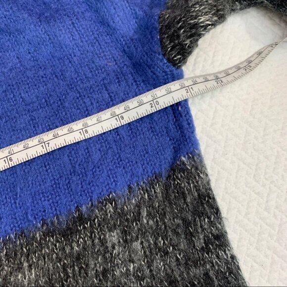 ONLY🌸OVERSIZED Boxy Fit Colour Blocked Blue/Black Knit SweaterSize S - Picture 7 of 7